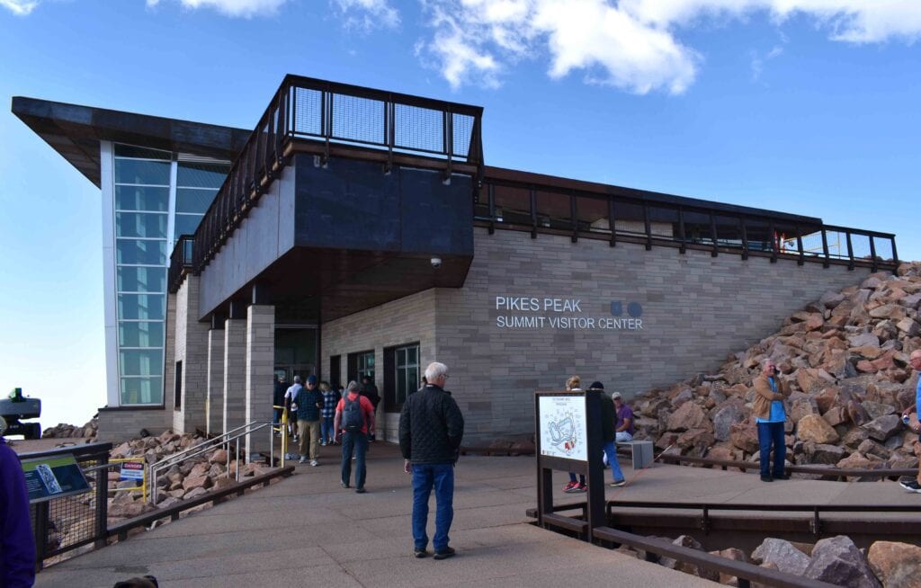 A view of the exterior of the Pike's Peak Visitors Center will greet those riding the Pike's Peak Cog Railway.