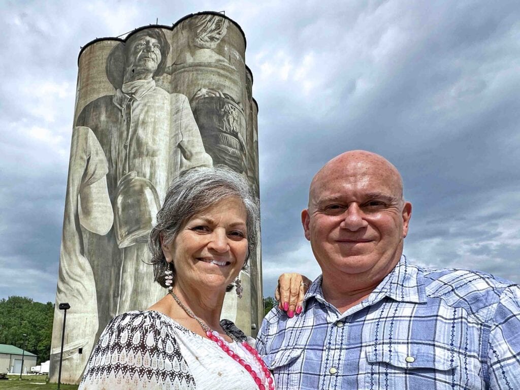 The authors pause to reflect on the Guido Van Helten mural.