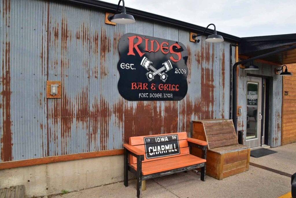 Rides Bar & Grill is a gearhead's paradise located in Fort Dodge, Iowa.