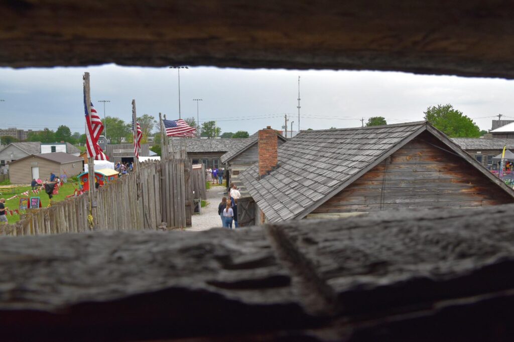 A birds eye view of the Fort Dodge Frontier Days festival in full swing.