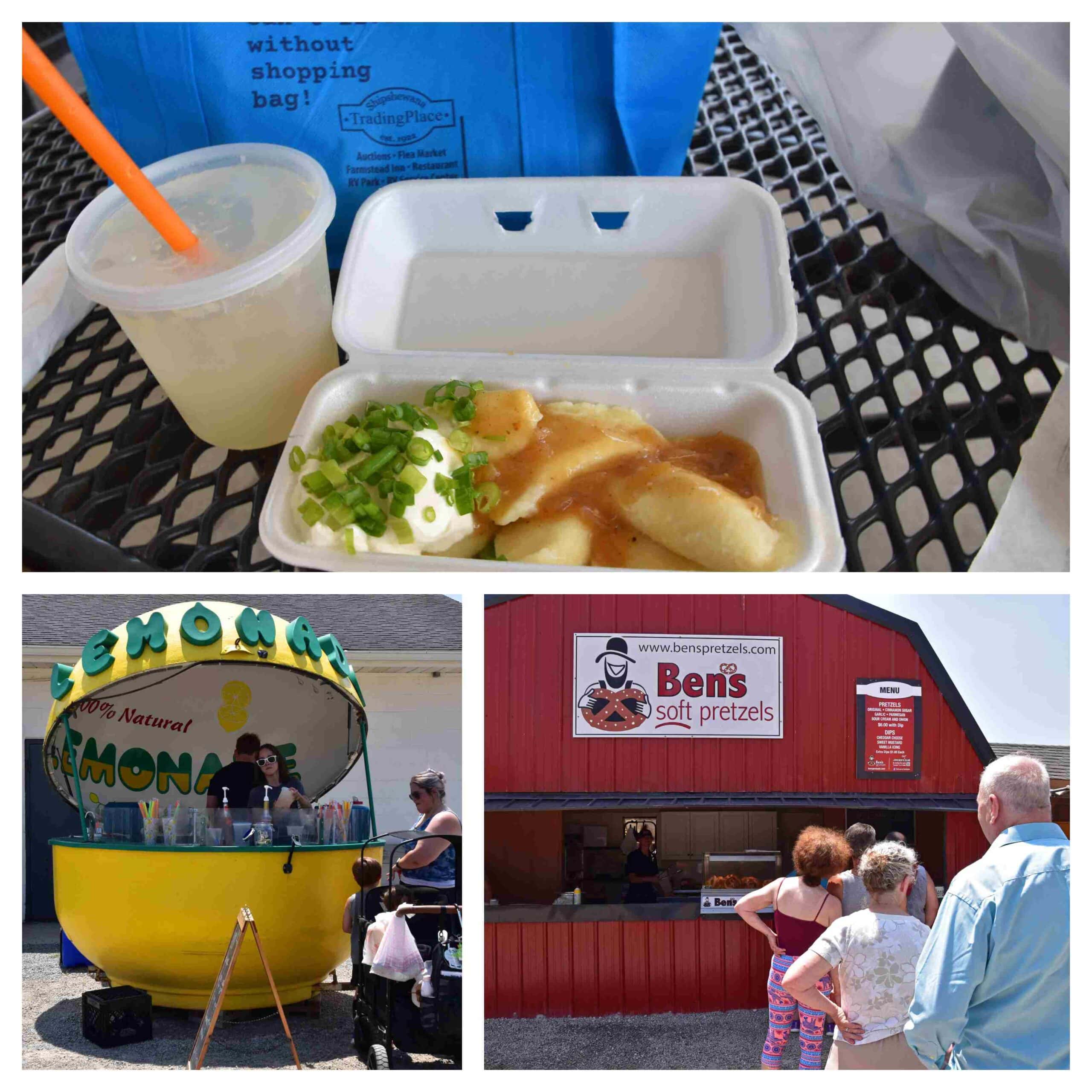 A sampling of fresh foods at the Shipshewana Flea Market.