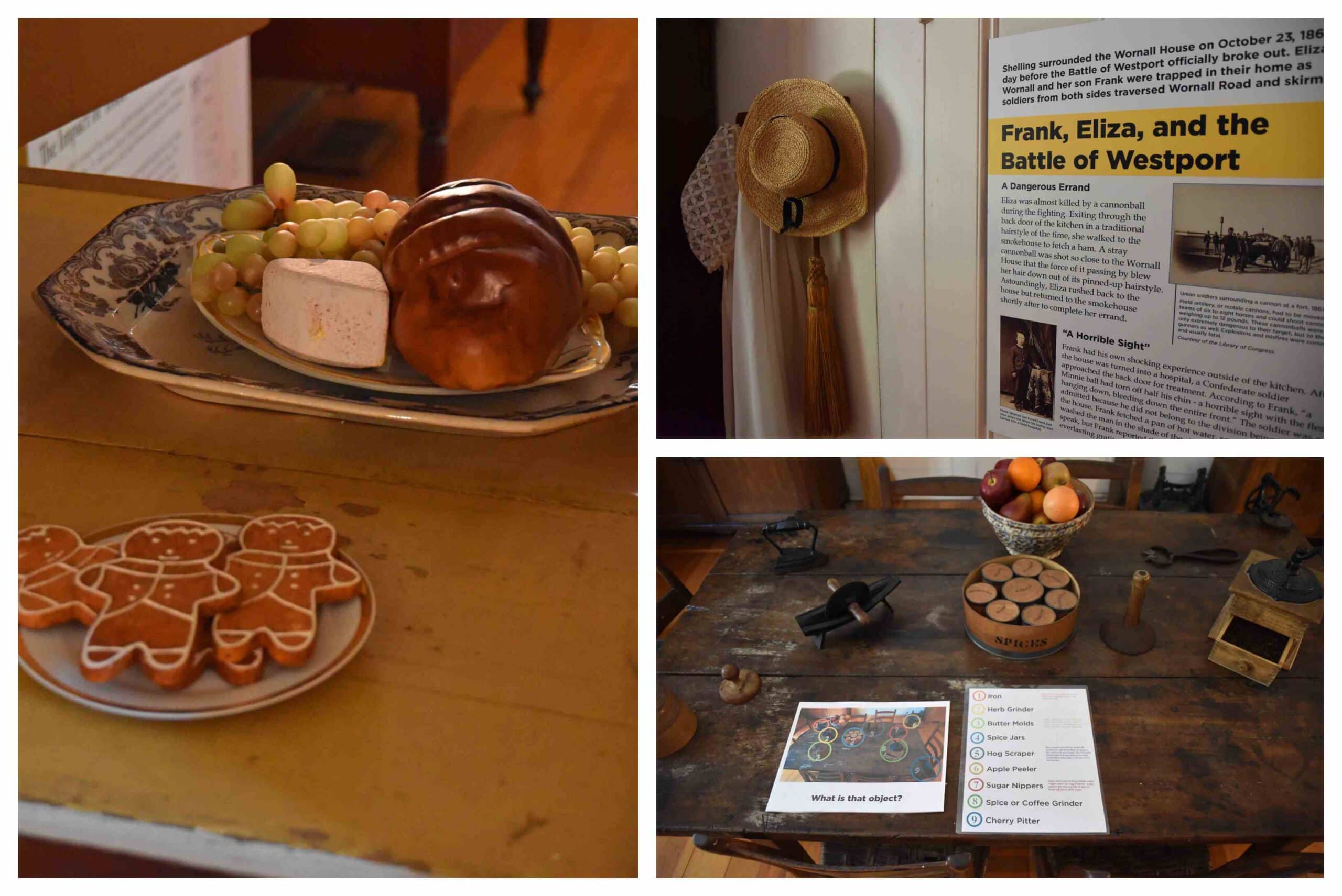 Our toour of the John Wornall House ended in the kitchen where many meals were crafted for the family.