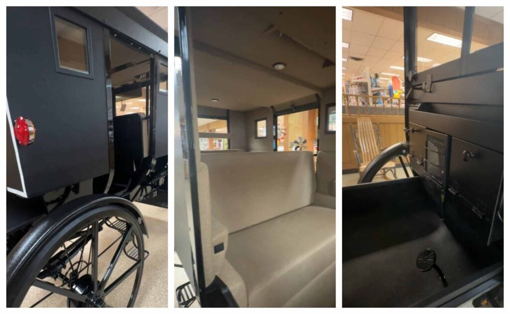 We were surprised at the luxuriousness of modern day Amish buggies.