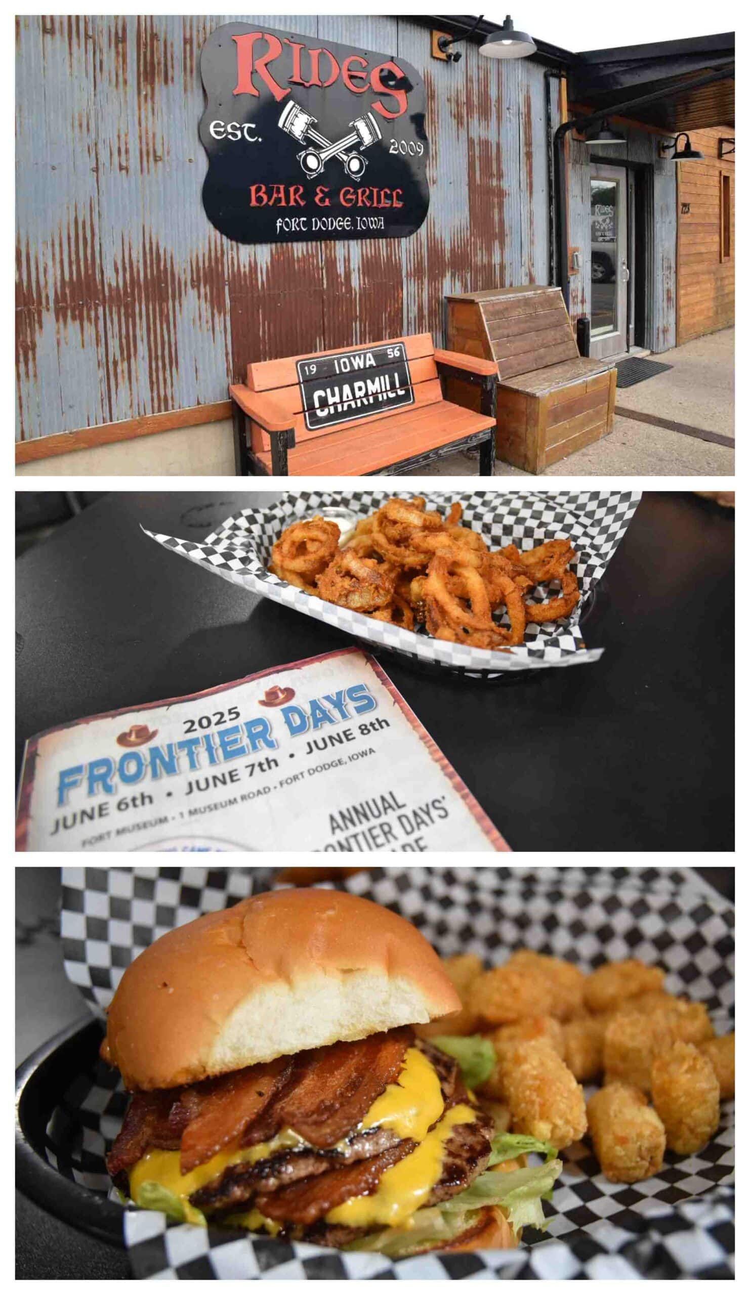 Rides Bar & Grill serves up mouth-stretching burgers with a twist of classic cars.