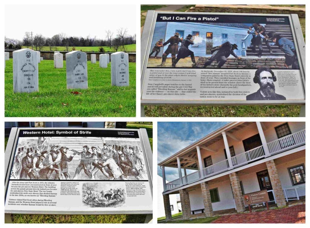 Fort Scott served as training grounds for Union troops during the Civil War.