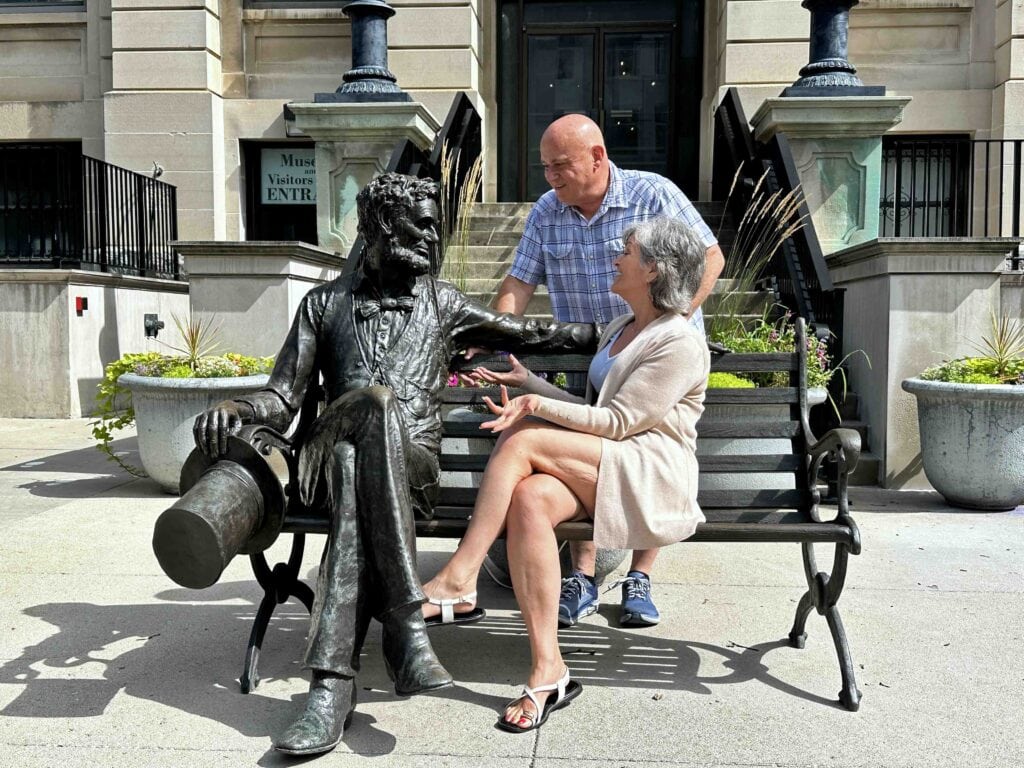 The authors find themselves engaged with Lincoln's legacy during a visit to Illinois.