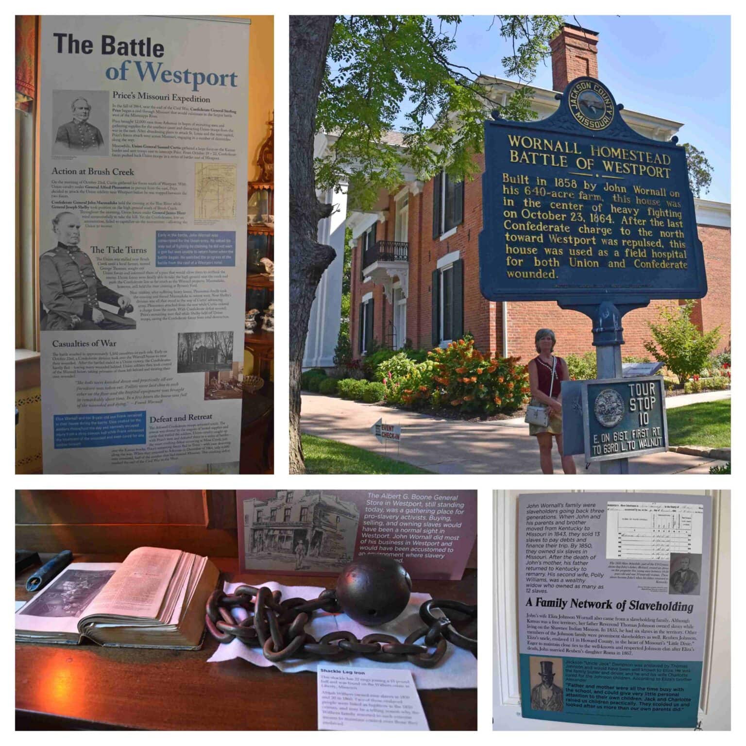 The Battle of Westport is remembered in displays at the Wornall House.