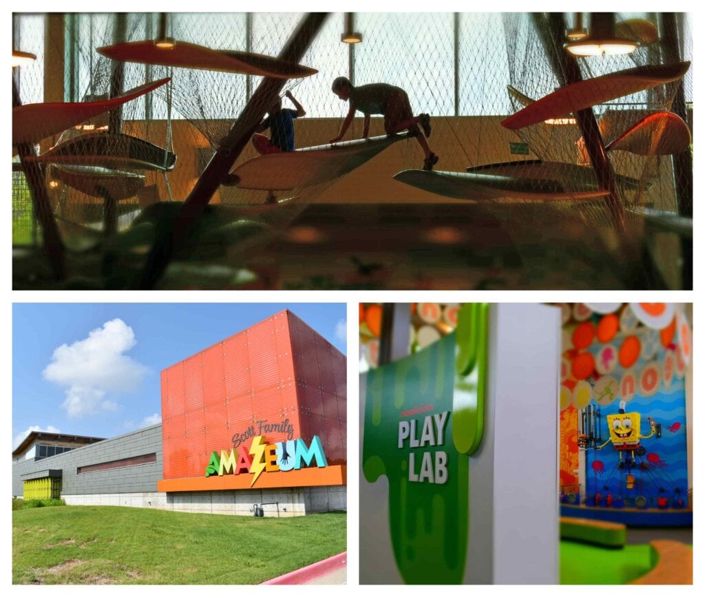 Amazeum is filled with exhibits that engage families with hands-on family fun.