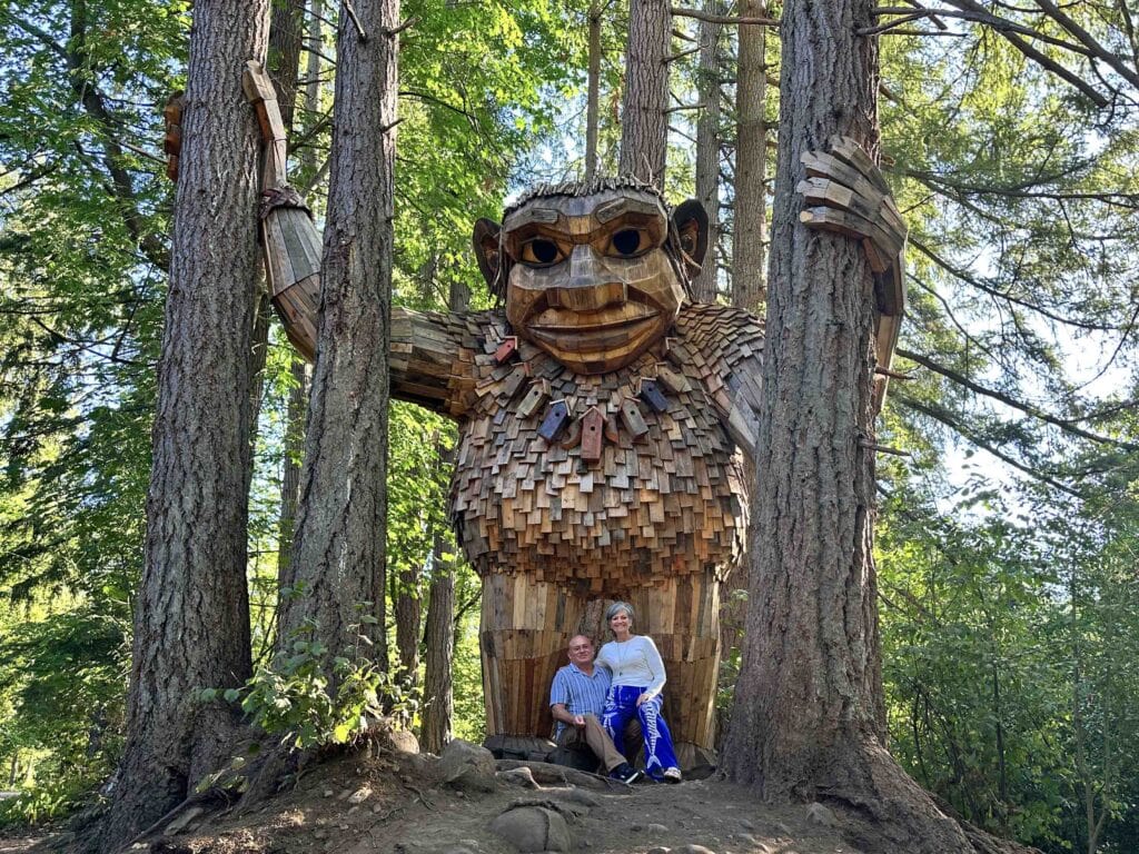 The authors cozy up to Jakob Two Trees for a selfie.