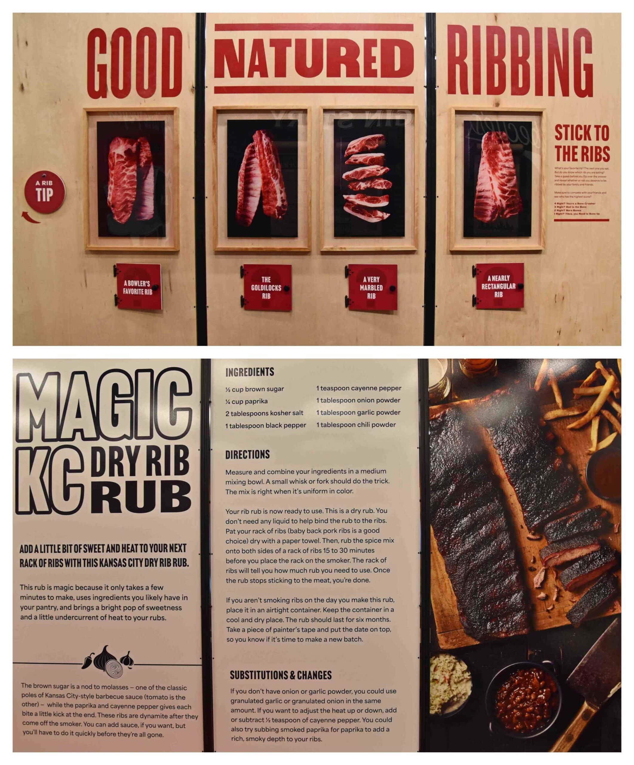 An exhibit about ribs drew us in and we discovered that the Museum of BBQ even shared a magical recipe for an amazing dry rub.