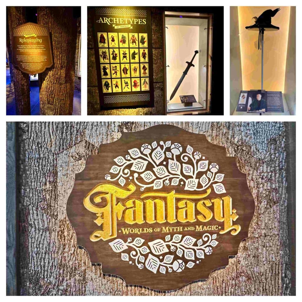 In the Fantasy exhibit, we discovered lots of information about role-playing.