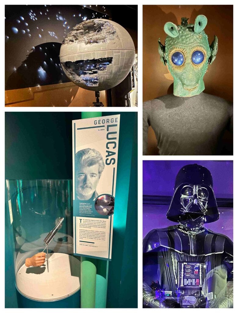 Star Wars was brought to life by George Lucas, and the museum highlights this.