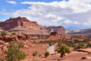 Driving through Capitol Reef National Park is like entering another world, filled with unusual geological formation.