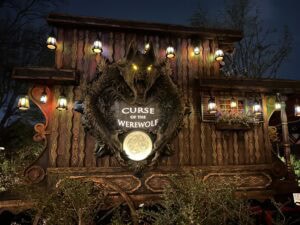 An ancient wagon foretels the dangers awaiting riders of The Curse of the Werewolf at Dark Universe.