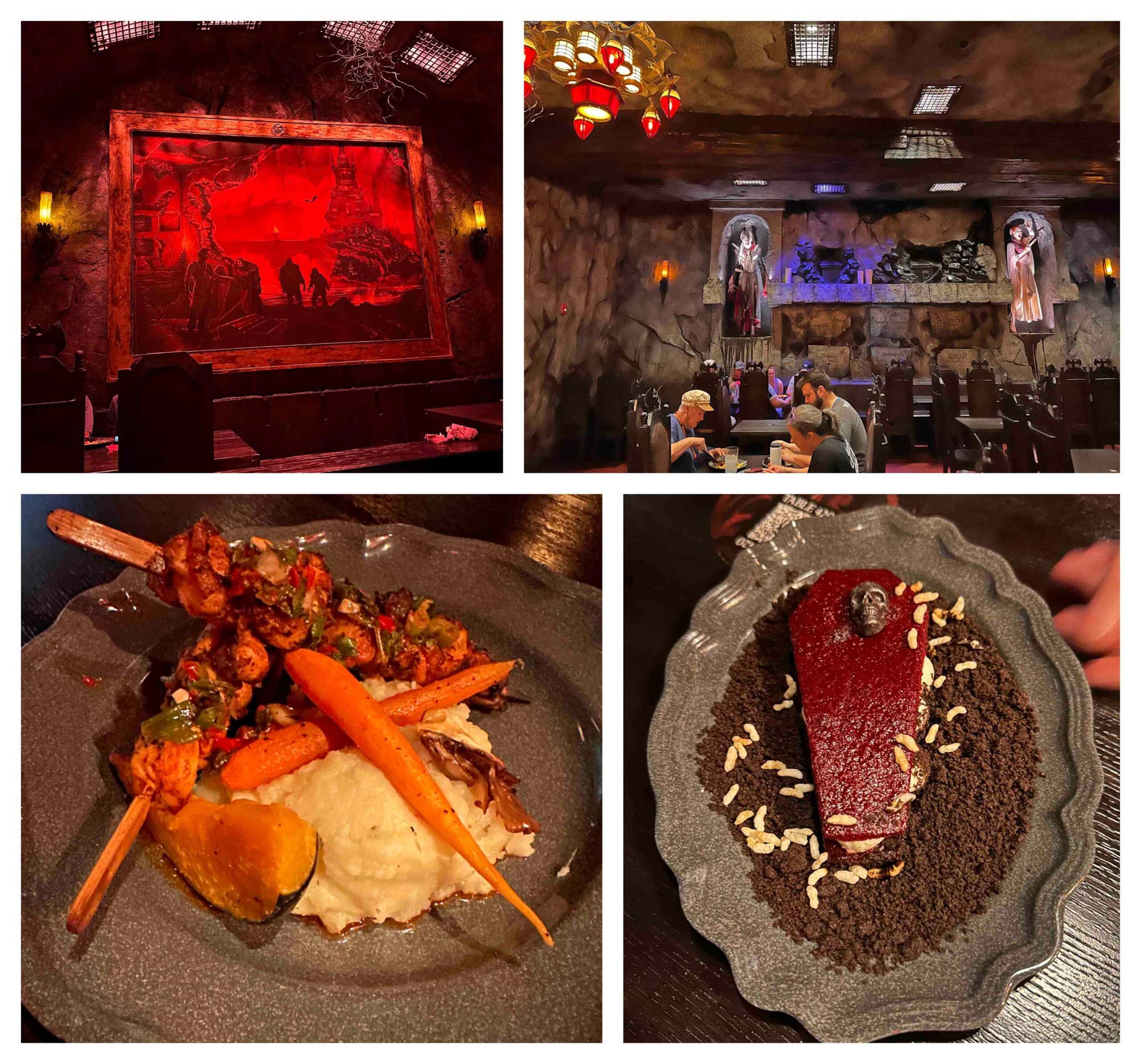 At Das Stakehaus, we enjoyed themed dishes in a vampire hangout.