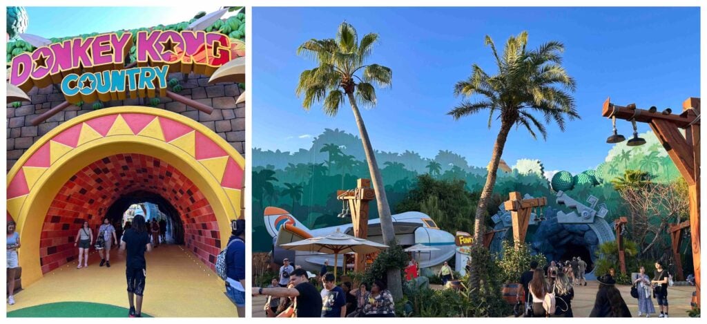 Donkey Kong Country is a bonus world we discovered at Epic Universe Mario and Dragons worlds.