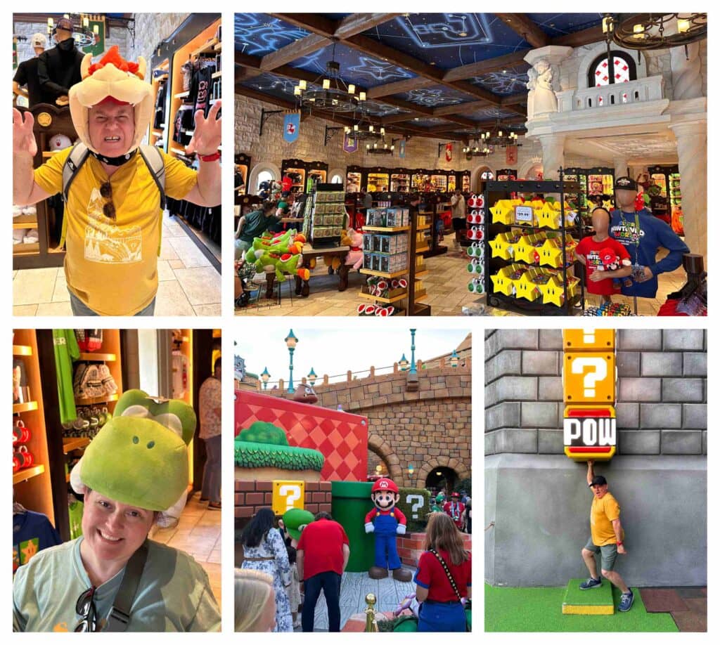 There are a myriad of interactive games and experiences found throughout Epic Universe Mario and Dragons worlds.