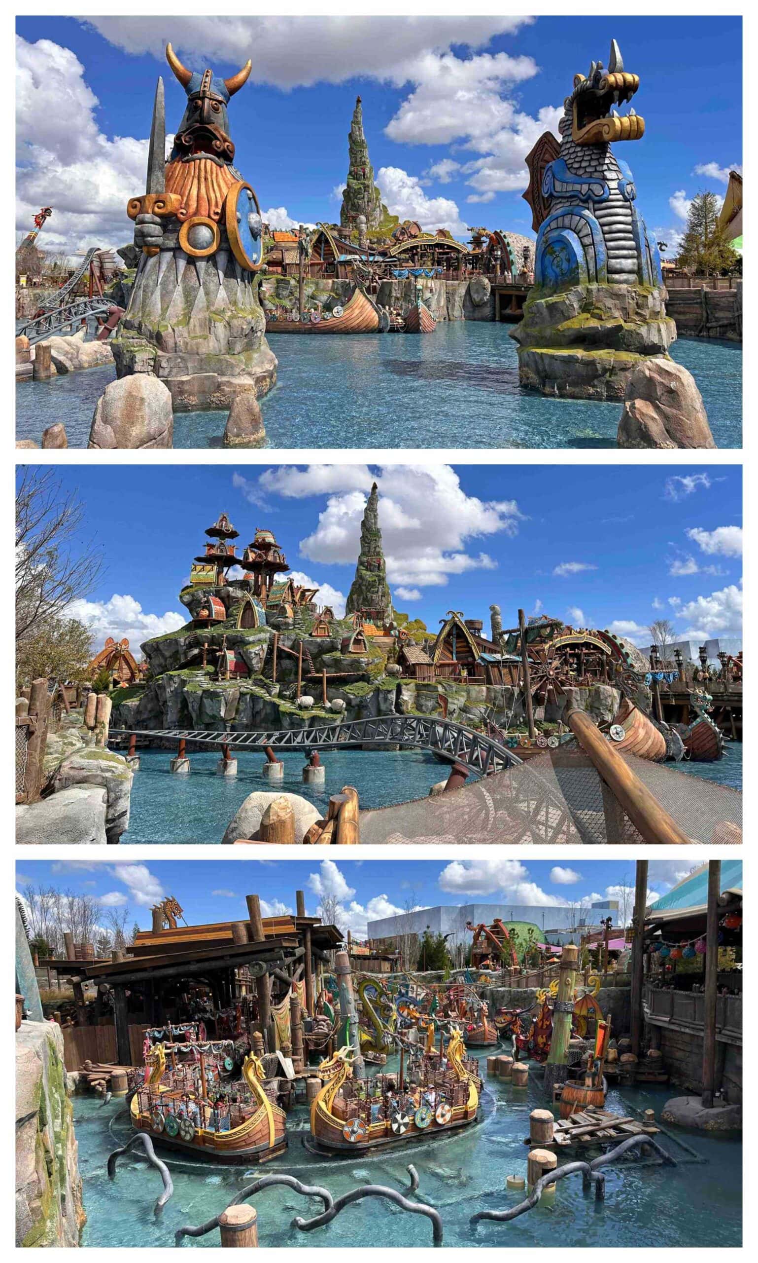 The landscape of isle of Berk immerses visitors in the world of dragons.