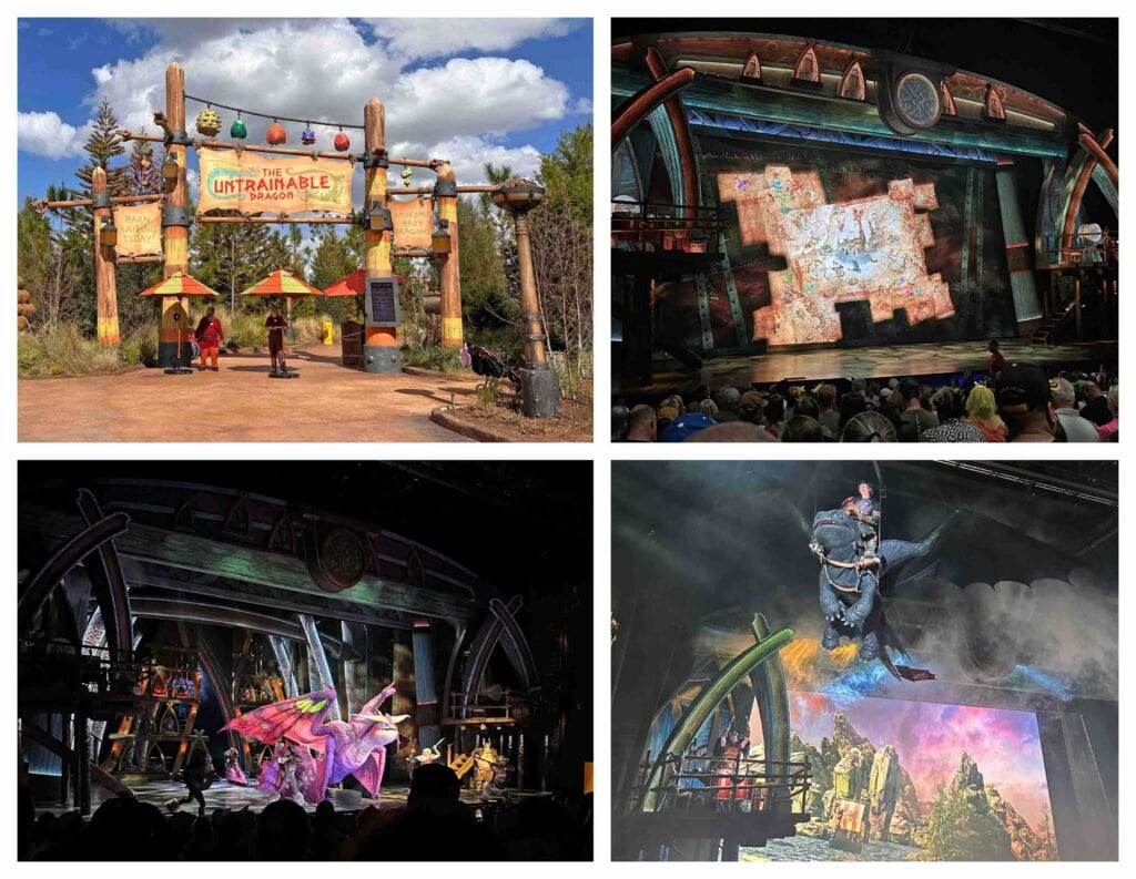 The Untrainable Dragon show was a visual treat where Toothless flew over our heads.