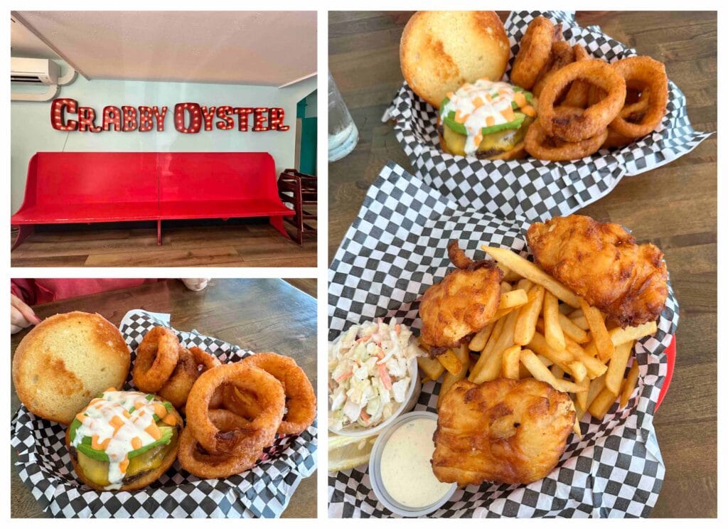 Crabby Oysters was our lunch stop in Seaside, and we enjoyed he fresh Fish and Chips.