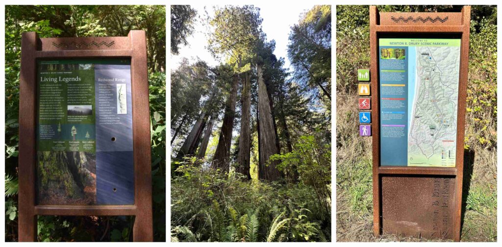 The signs help visitors get the most out of their visit to Redwood National and State Parks.