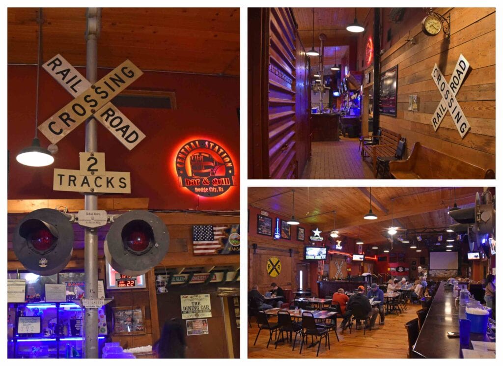 Visitors will find a variety of railroad memorabilia when they visit Central Station Bar & Grill.