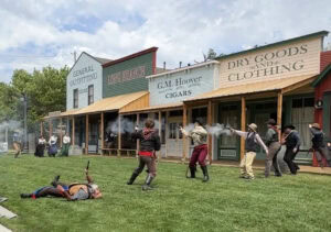 Daily gunfights recreate the lawless days of the Wild West.
