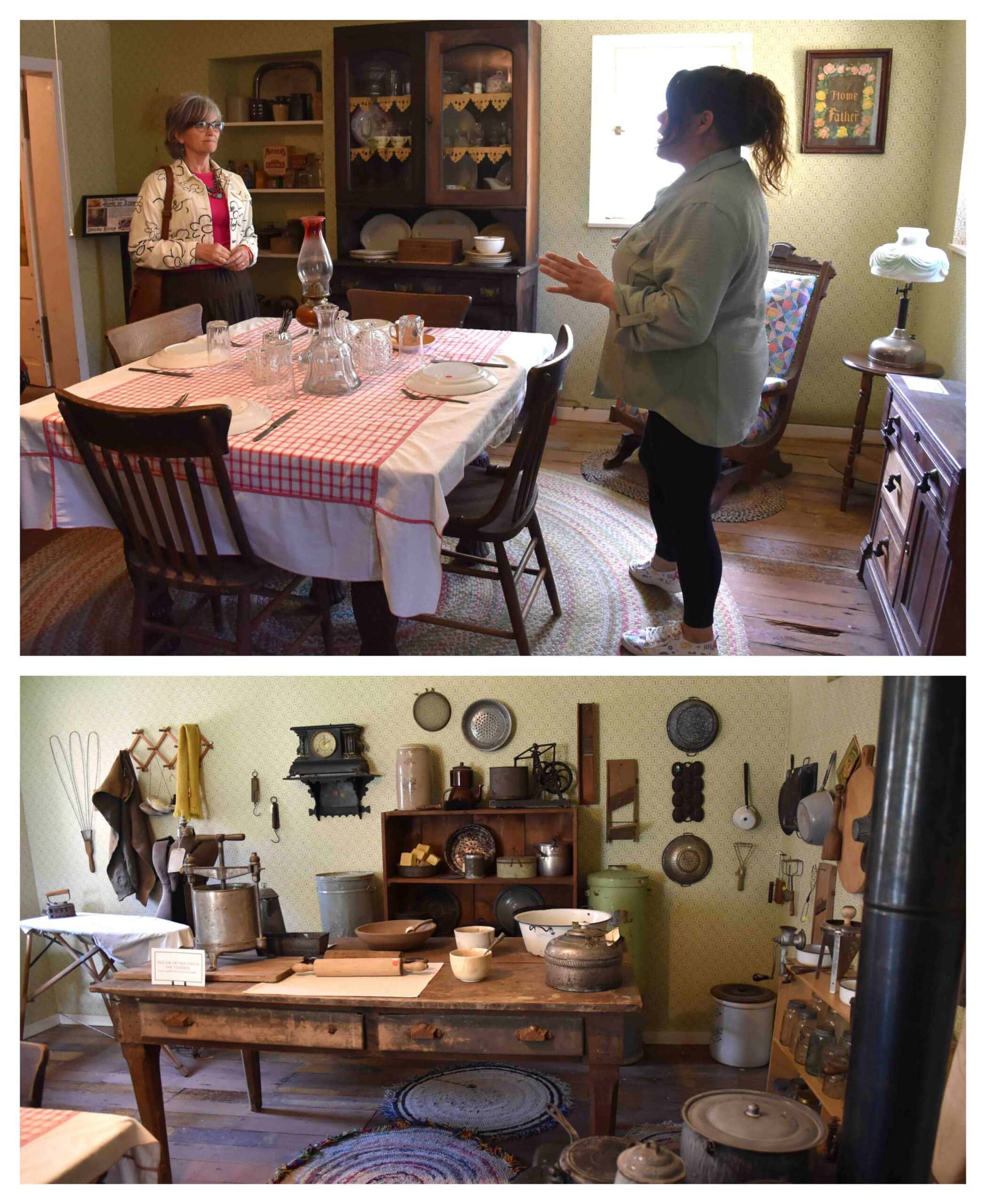 The rustic kitchen is where family or staff would have prepared meals for the day.