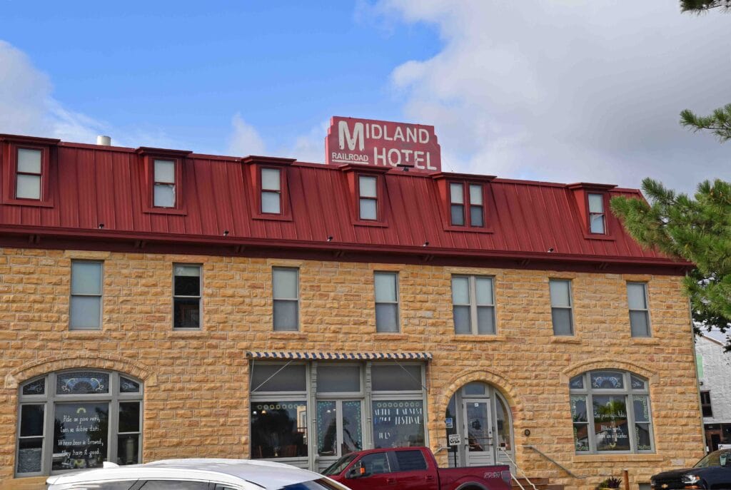 The Midland Railroad Hotel in Wilson, Kansas.