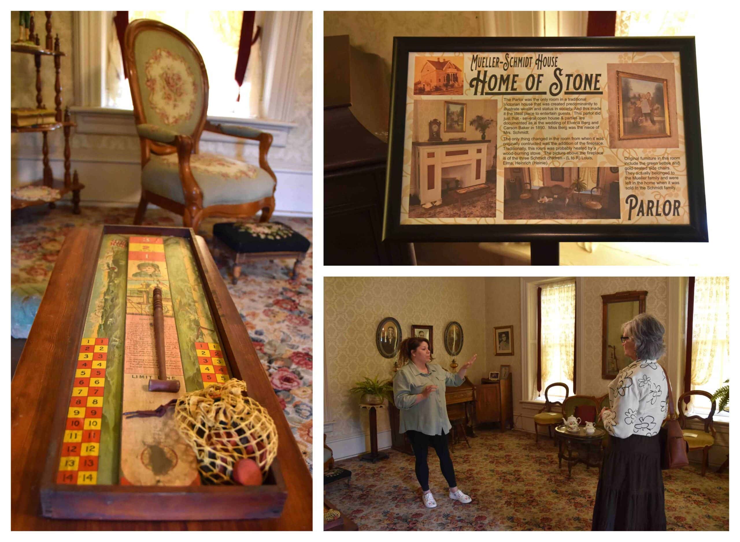The parlor was an inviting room designed to entertain family and friends.