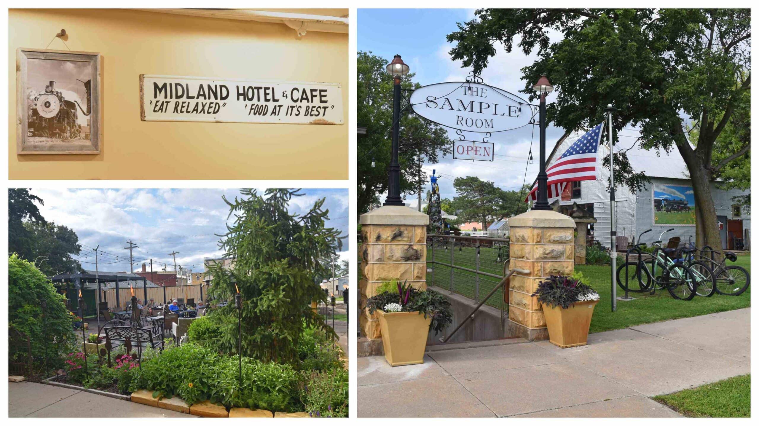 The Sample Room is the dining experience at the Midland Railroad Hotel.